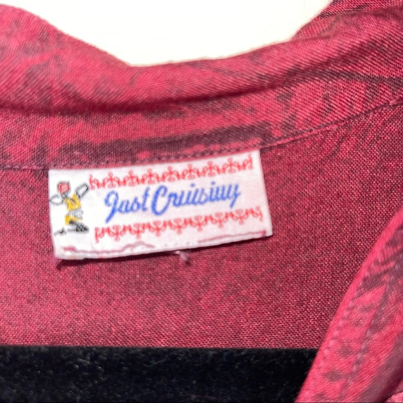 BoHo time short sleeve pirate shirt in dark red color very nice never worn - Picture 4 of 5